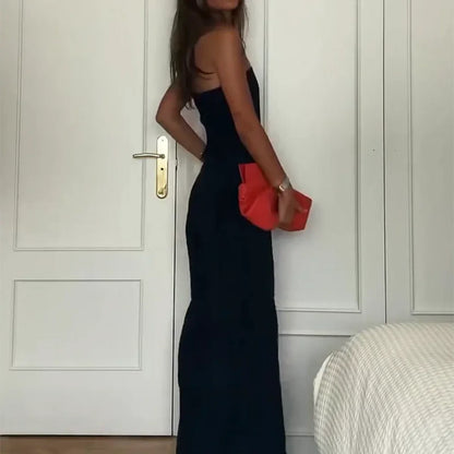 Lucy | Tuta smart casual senza maniche con pantaloni dritti